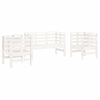 vidaXL 3-delige Loungeset massief grenenhout wit