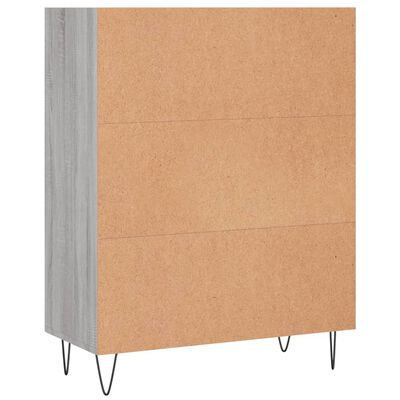 vidaXL Boekenkast 69,5x32,5x90 cm bewerkt hout grijs sonoma eikenkleur