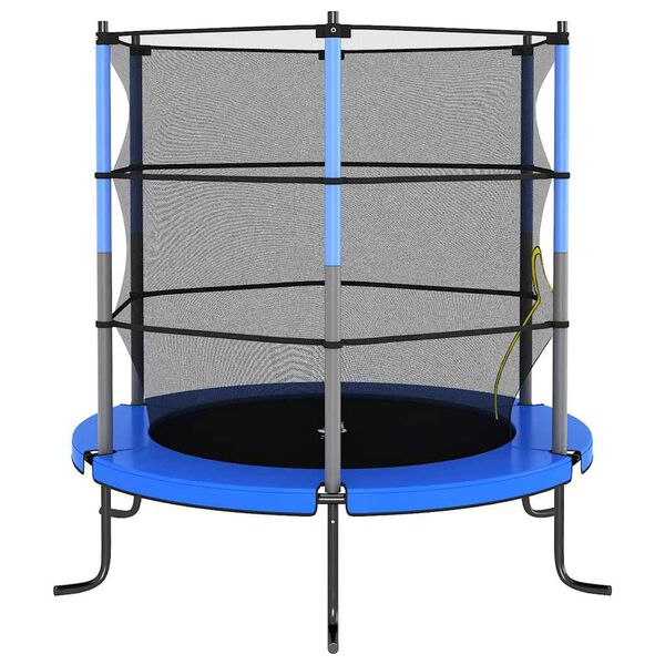 vidaXL Trampoline met veiligheidsnet rond 140x160 cm blauw