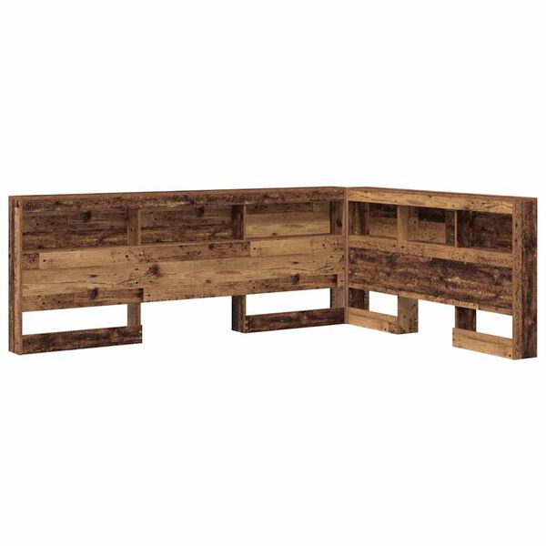vidaXL Opberghoofdbord met plank Oud Hout 140 cm Bewerkt hout