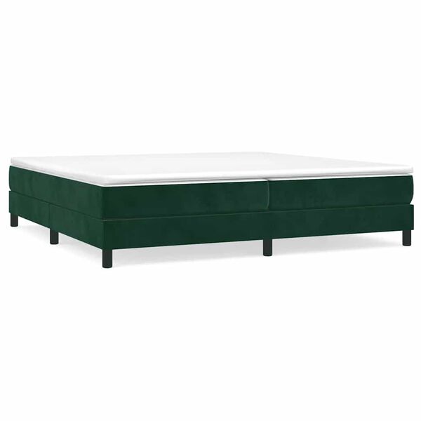 vidaXL Boxspring bed 200x200 cm fluweel donkergroen