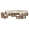 vidaXL Tuinbankenset 13 st Beige en Cr&egrave;me Wit poly rattan