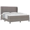 vidaXL Boxspring bed met matras met hoofdeinde Taupe 180 x 200 cm Stof