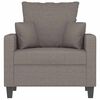 vidaXL Fauteuil 60 cm stof taupe