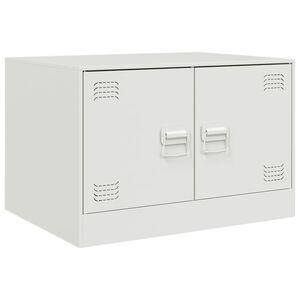 vidaXL Salontafel 67x50x44 cm staal wit