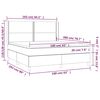 vidaXL Boxspring met matras en LED stof blauw 160x200 cm