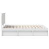 vidaXL Bedframe met hoofdeinde Wit 140 x 200 cm Massief grenenhout