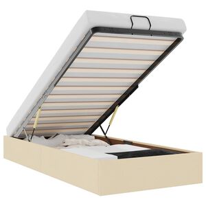 vidaXL Bedframe zonder matras 80x200 cm stof cr&egrave;mekleurig