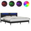vidaXL Bedframe met LED-stripverlichting Zwart 180 x 200 cm Kunstleer