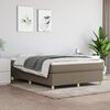 vidaXL Boxspring bed stof taupe 140x200 cm
