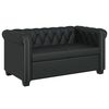 vidaXL Tweezitsbank Chesterfield-stijl kunstleer zwart