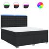 vidaXL Boxspring met matras kunstleer zwart 180x200 cm