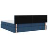 vidaXL Opbergbed met LED met matras met LED Blauw 200 x 200 cm Stof