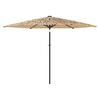 vidaXL Parasol met stalen paal 288x288x225 cm bruin