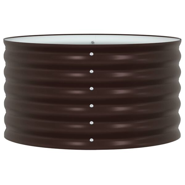 vidaXL Verhoogd bed Bruin 80 x 80 x 44 cm Staal