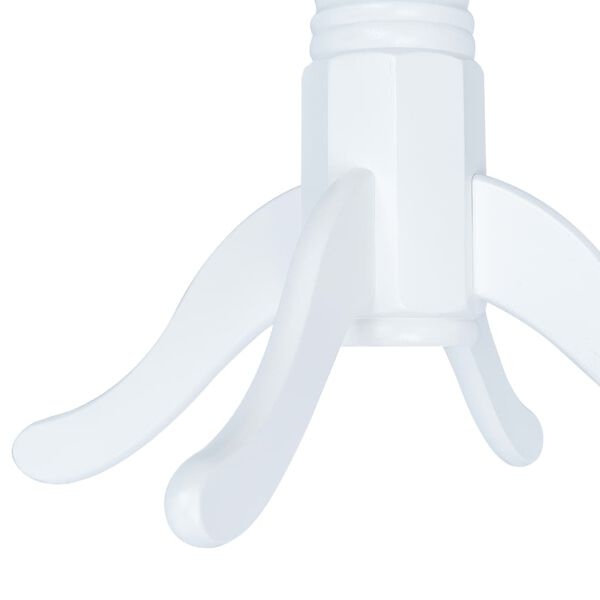 vidaXL Eettafel 106 cm massief rubberwood wit