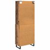 vidaXL Hoge kast met lade Oudhout 69,5 x 34 x 180 cm Bewerkt hout