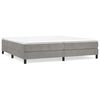 vidaXL Boxspring bed 200x200 cm fluweel lichtgrijs