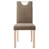vidaXL Eetkamerstoelen 6 st stof taupe