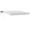 vidaXL Handbediende luifel met LED's Lichtgrijs en wit.