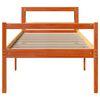 vidaXL Bedframe met hoofdbord massief grenenhout wasbruin 75x190 cm
