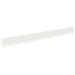 vidaXL Gazonrand 30 pcs 103 x 10 cm Staal Wit