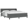 vidaXL Boxspringbed met matras Donkergrijs 180 x 200 cm Stof