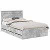vidaXL Bedframe met lade Beton Grijs 120 x 190 cm Ingenieurshout