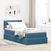 vidaXL Opslag bed met matras Donkerblauw 100 x 200 cm Fluweel