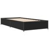 vidaXL Bedframe bewerkt hout en metaal zwart 75x190 cm