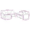 vidaXL 3-delige Loungeset met kussens microvezelstof cr&egrave;mekleurig