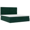 vidaXL Ottoman bed met matrassen 160x200cm fluweel donkergroen