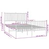 vidaXL Bedframe met hoofd- en voeteneinde metaal zwart 120x200 cm