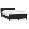 vidaXL Boxspring met matras fluweel zwart 140x220 cm