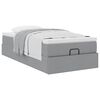 vidaXL Ottoman bed met matras 90x190cm stof lichtgrijs