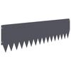 vidaXL Gazonrand 20 pcs 103 x 30 cm Staal Antracietkleurig