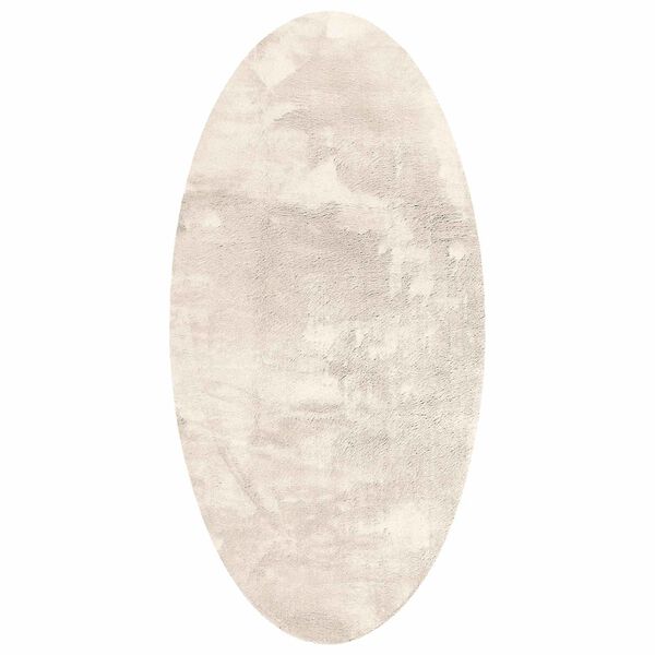 vidaXL Vloerkleden Ovaal HUARTE Beige 100 x 200 cm 100% Polyester