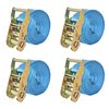 vidaXL Spanbanden 2 ton 6mx38mm blauw 4 st