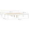 vidaXL Bedframe met 4 lades massief grenenhout wit 180x200 cm