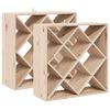 vidaXL Wijnrek 2 st Naturel 62 x 25 x 62 cm Massief grenenhout