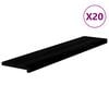 vidaXL Traptreden 20 st 120x25x2 cm massief eikenhout bruin-zwart