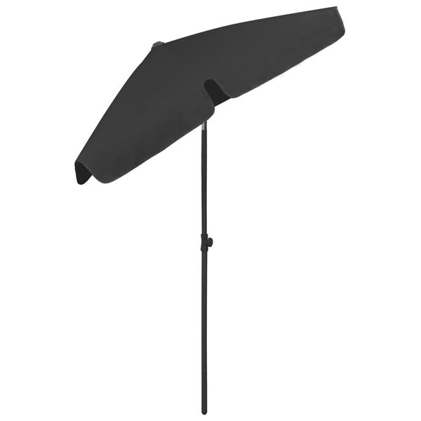 vidaXL Strandparasol 180x120 cm zwart
