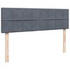 vidaXL Ottoman bed met matras en LED's 140x200cm fluweel donkergrijs