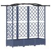 vidaXL Verhoogd Bed met Trellis en Dak Grijs 163 x 40 x 126 cm PP