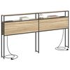 vidaXL Opberghoofdbord met plank Sonoma eiken 200 cm Bewerkt hout