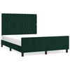 vidaXL Bedframe zonder matras 140x200 cm fluweel donkergroen