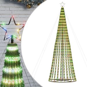 vidaXL LED-kerstboom 688 LEDs kleurrijk 300 cm