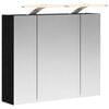 vidaXL Badkamer spiegelkast Zwart eiken 60 x 14,5 x 50 cm Bewerkt hout