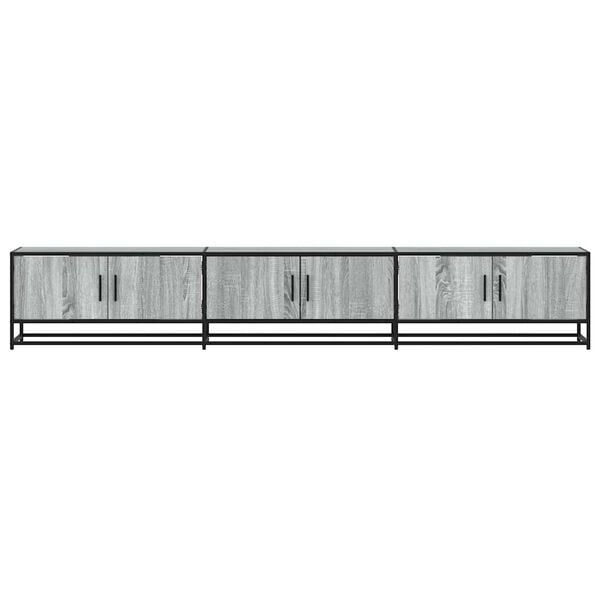 vidaXL Tv-meubel 240x35x41 cm bewerkt hout grijs sonoma eikenkleurig
