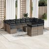 vidaXL 13-delige Loungeset met kussens poly rattan grijs